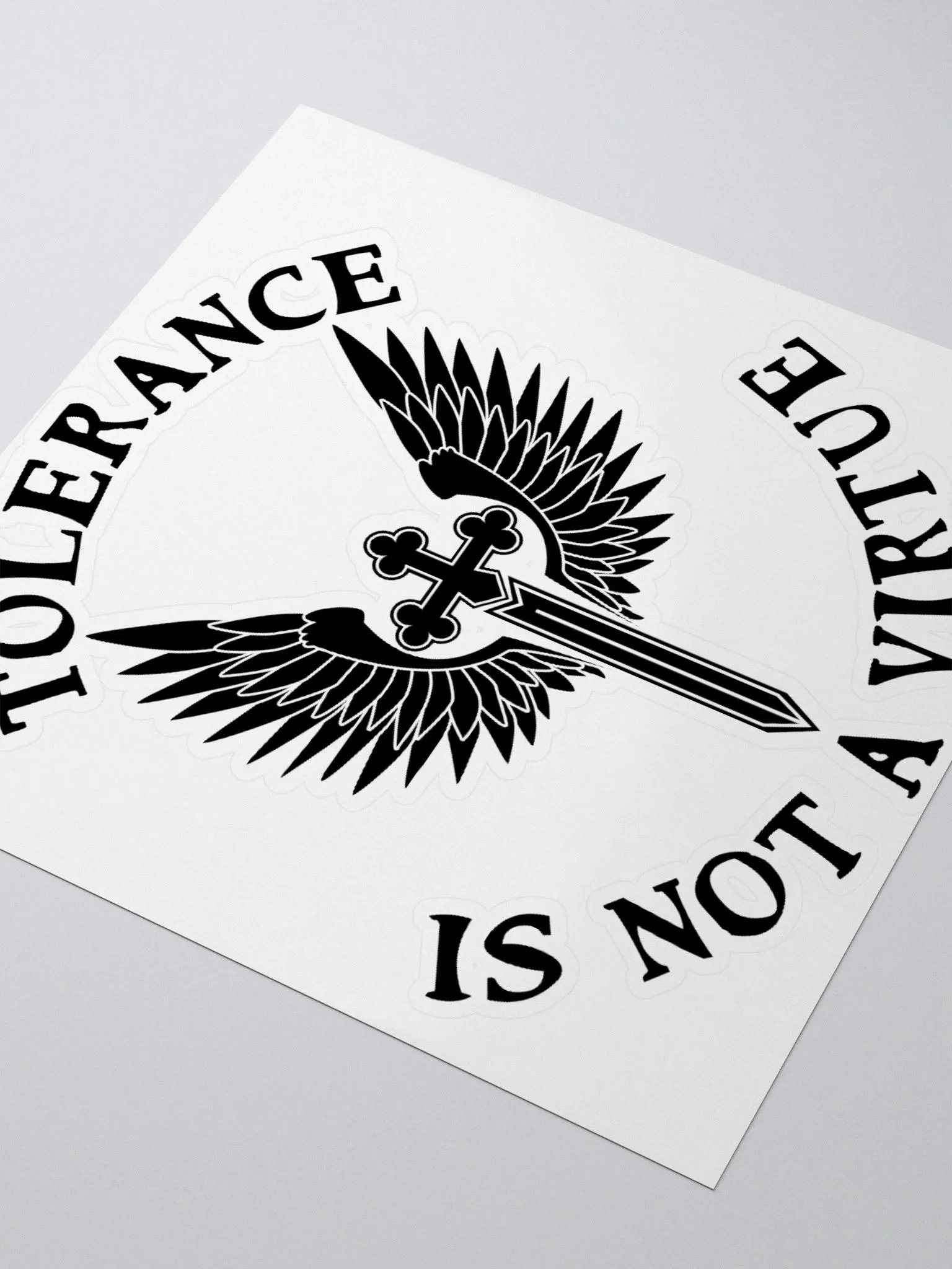 Tolerance is Not a Virtue Sticker (Black) product image (7)