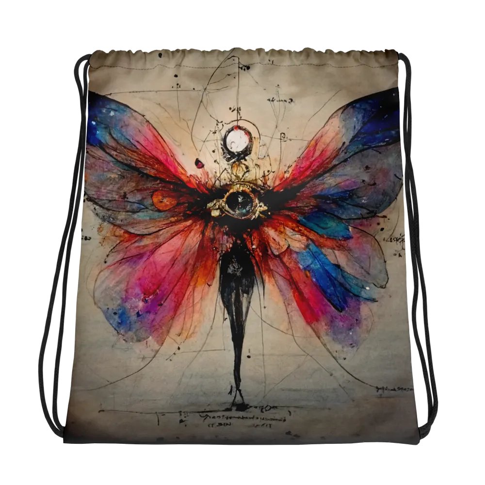 Mystical Moth All-Over Drawstring Bag product image (1)