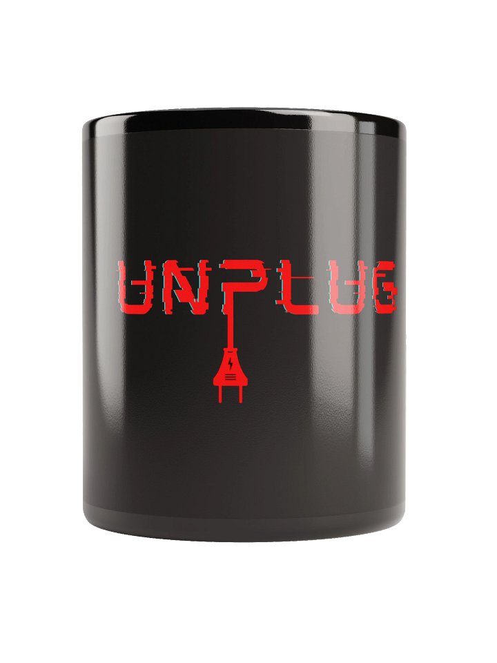 UNPLUG Logo Black Coffee Mug product image (3)