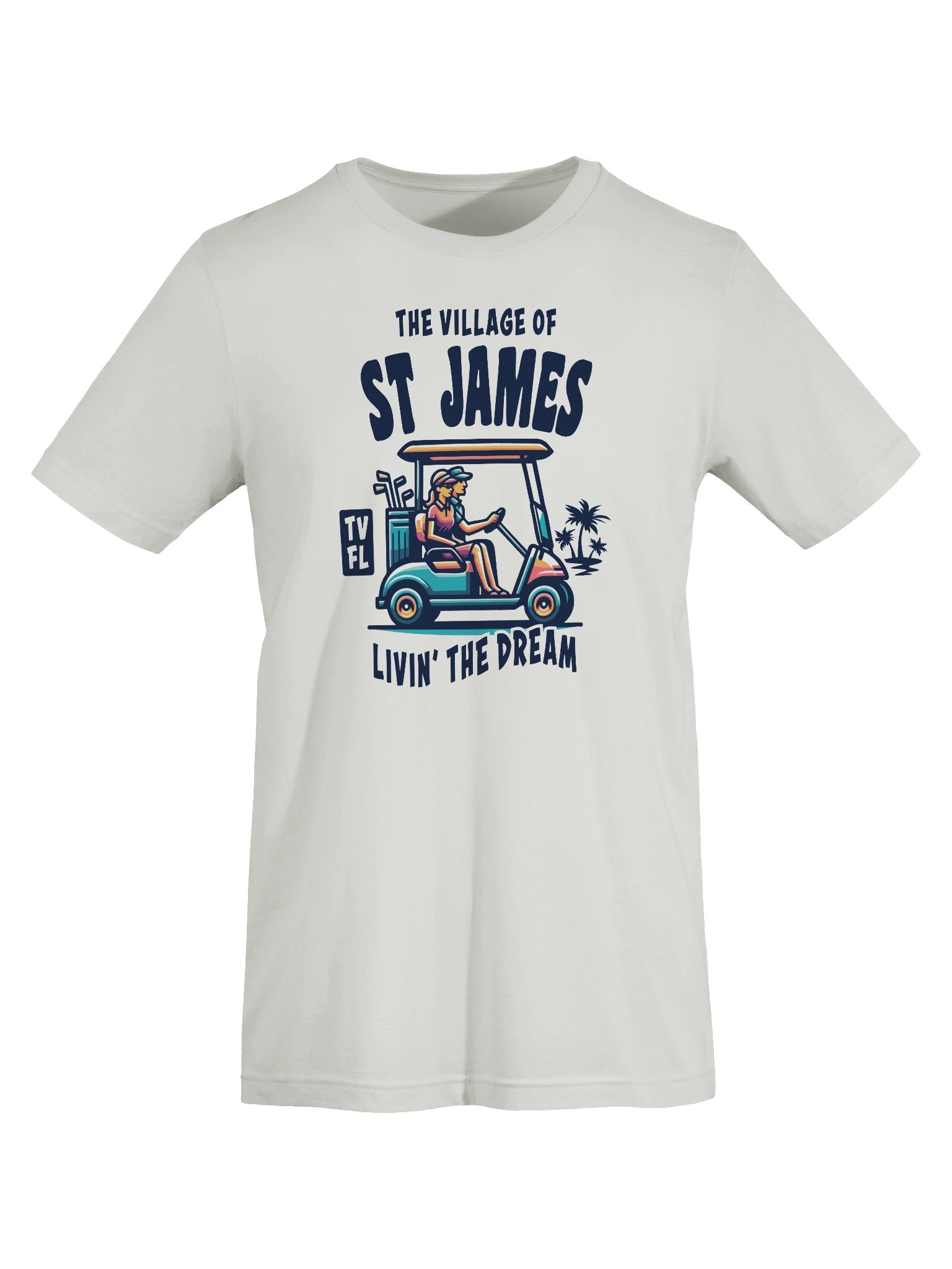The Village of St James TV FL Golf Cart Design T-Shirt product image (57)