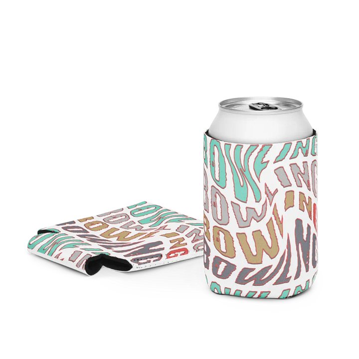 Mess Swirl Bowling Word Art Can Cooler product image (1)