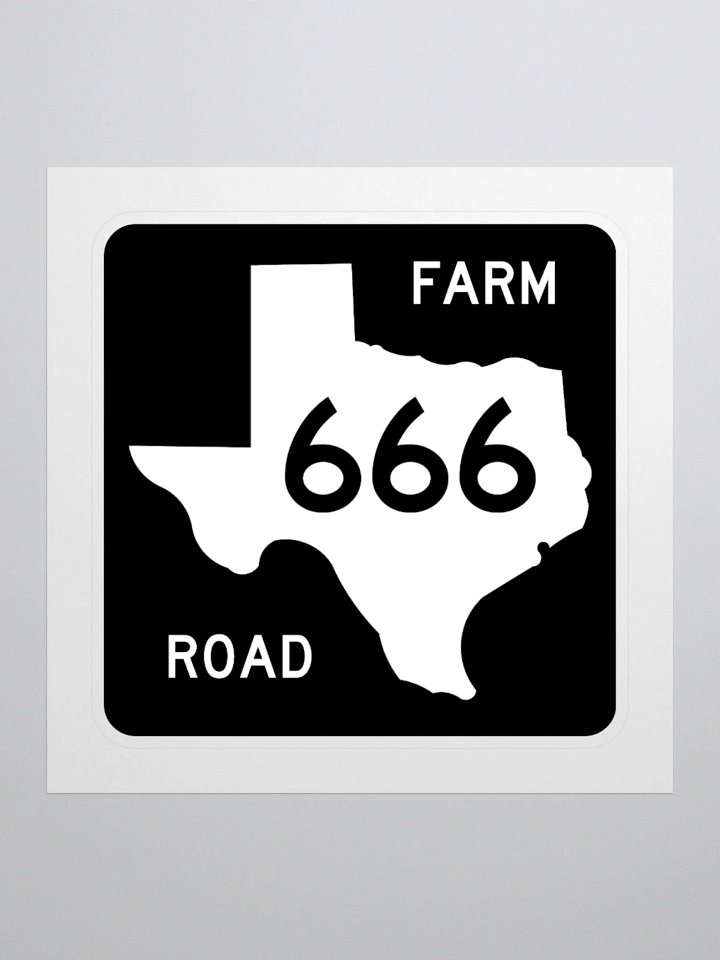 Texas Farm Road Sign FM 666 Sticker product image (1)