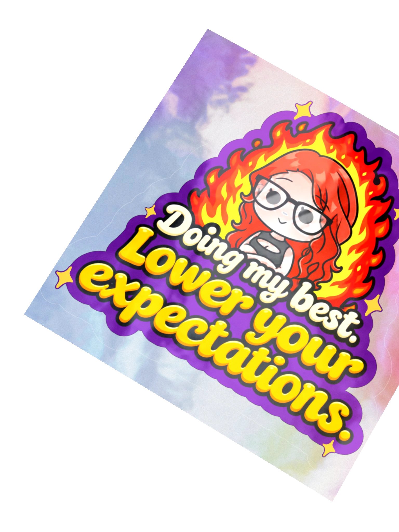 Doing my best Holo Sticker product image (4)