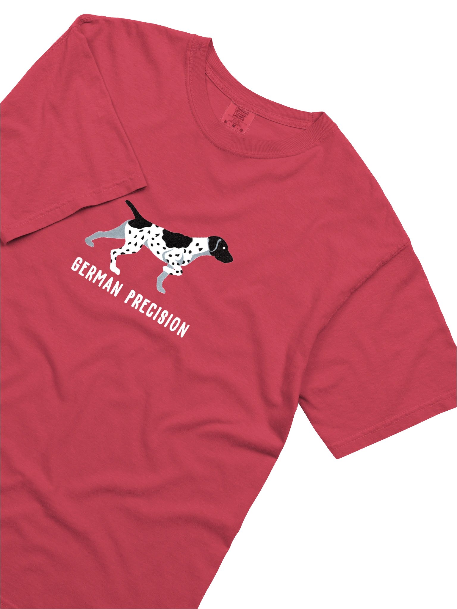 German Precision T-Shirt(Embroidered) of a German Shorthaired Pointer(Black & White) product image (8)