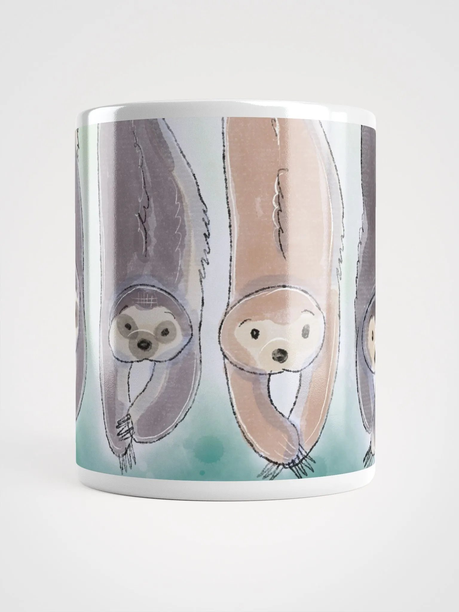 Hand Drawn Sloths in the Sky Mug product image (13)