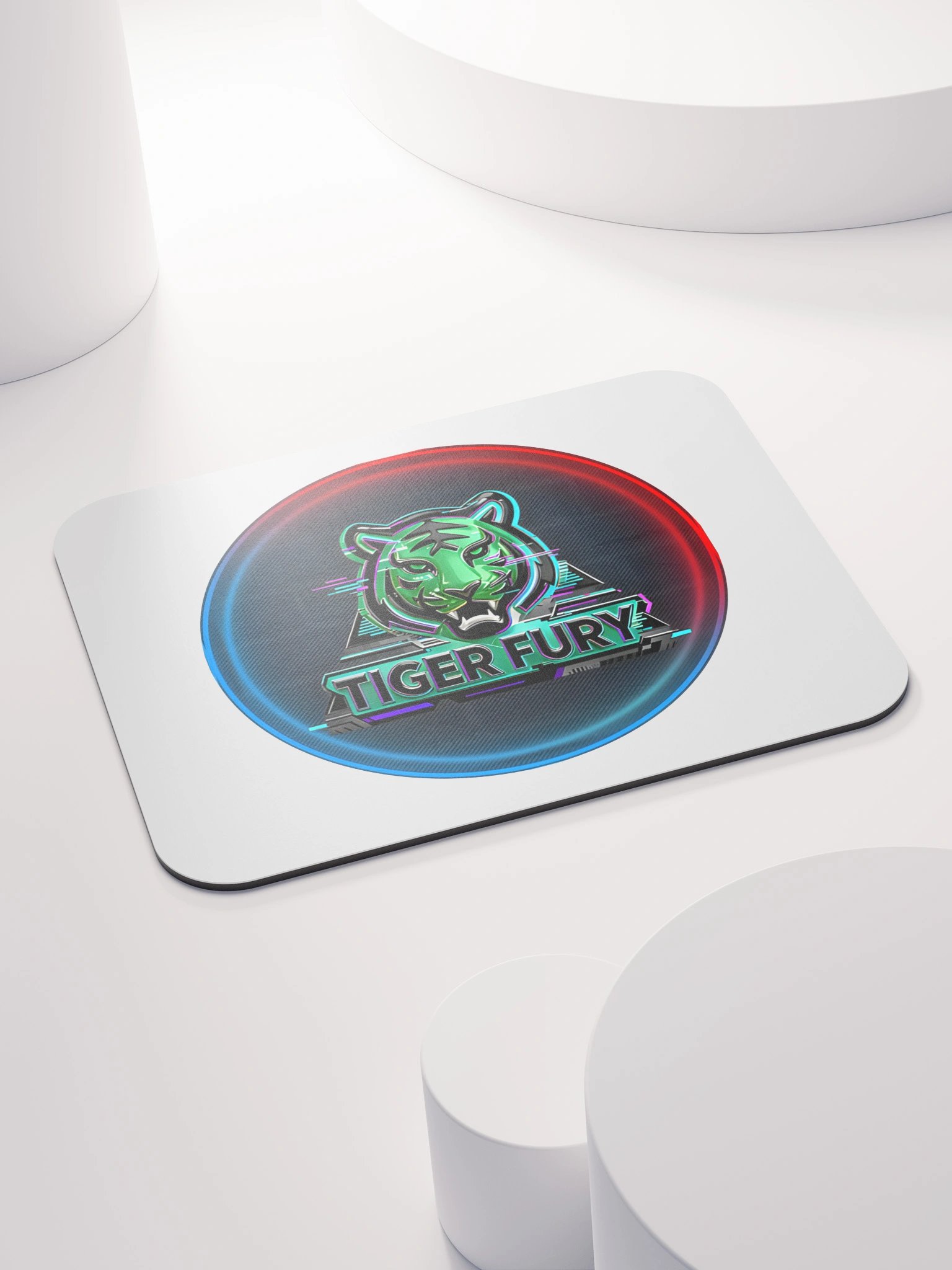 Tiger Fury Neon Logo Mouse Pad product image (4)