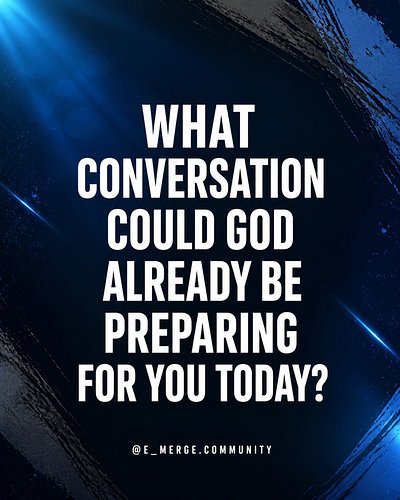 Ask yourself what conversation could God already be preparing for you today. 🕊️ Sometimes the appointment that matters most i...
