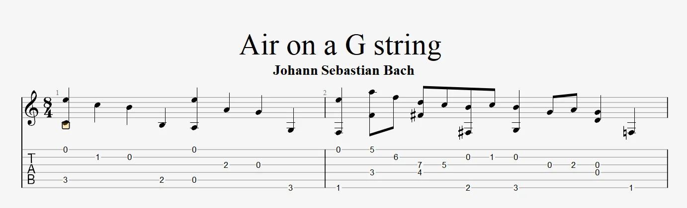 J.S. Bach Air on a G String BWV 1068 advanced fortgeschritten product image (2)