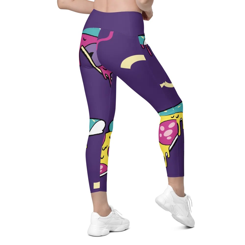 Whimsical Pizza Party Leggings product image (9)