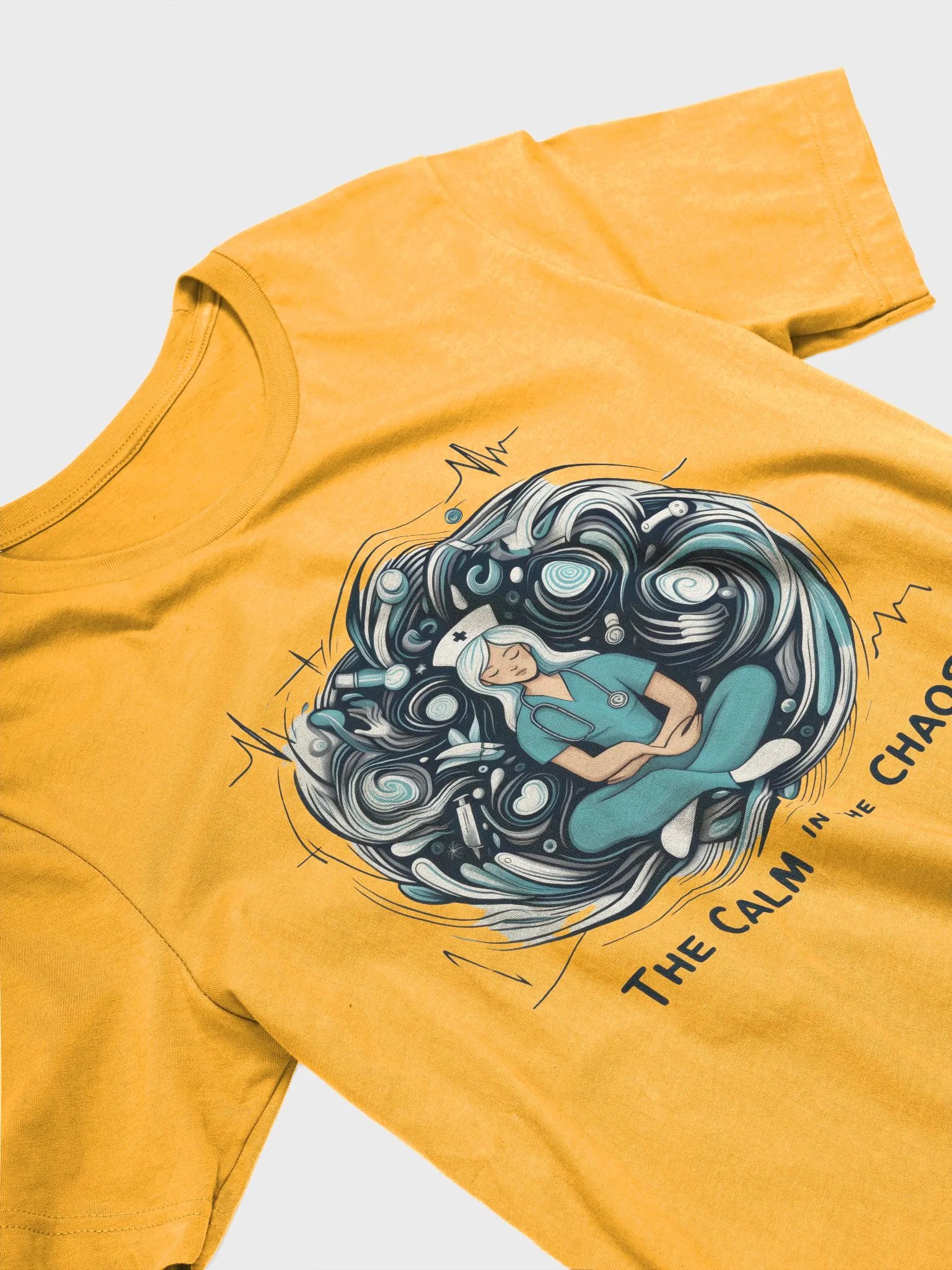 Calm in Chaos Nurse Meditation T-Shirt product image (29)