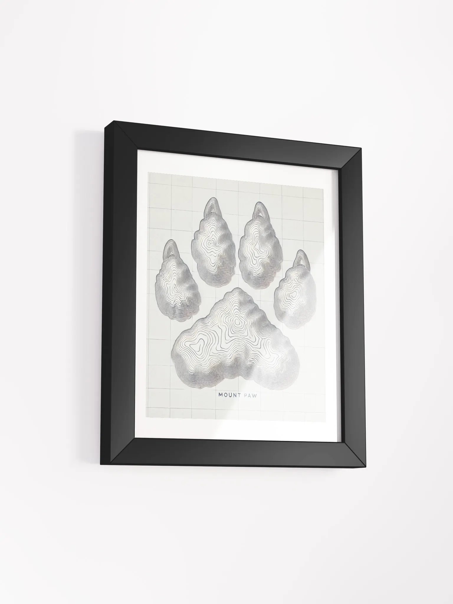 Framed Print Topographical Mt. Paw product image (2)