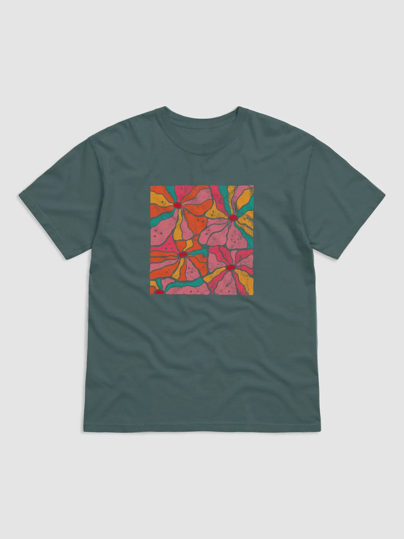 Boho Flowers and Retro Disco Flowers | Boho Aesthetic, Hippie, and Psychedelic T-Shirt Design product image (4)