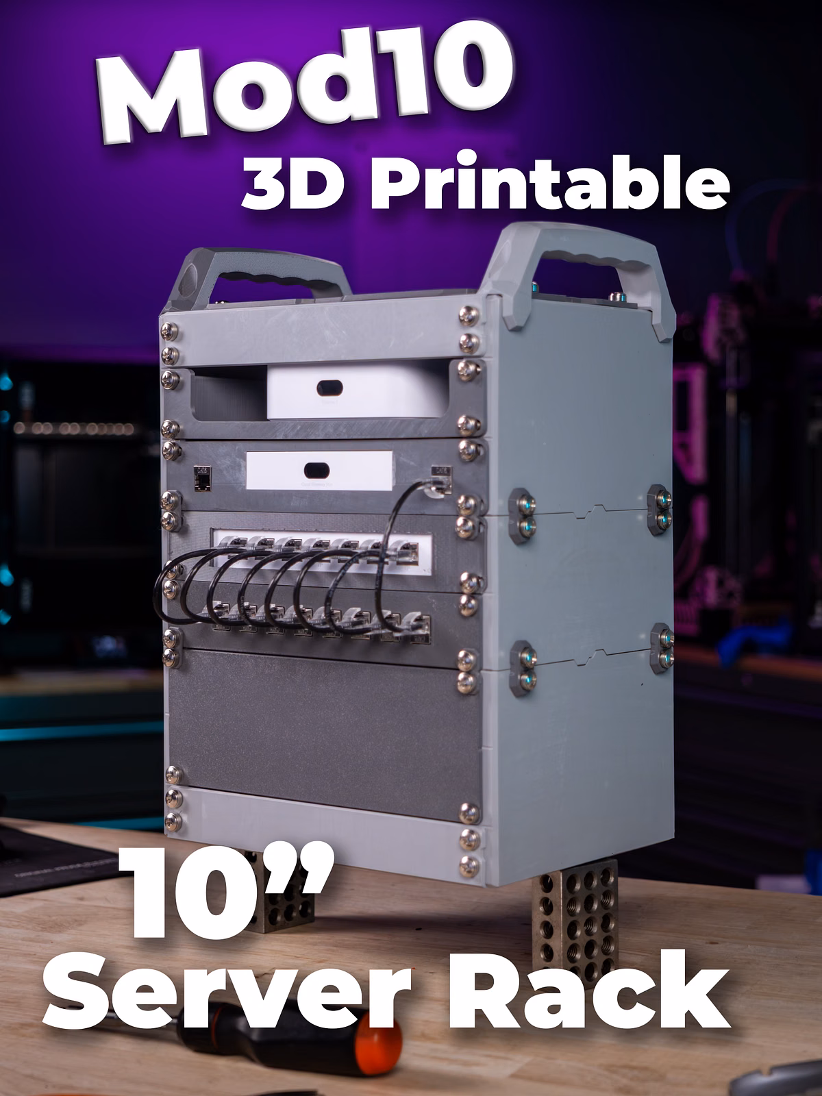 Mod10 Rack Ideas Mod10 Modular 3D Printable Mini Rack! Network in style! | MandicReally
