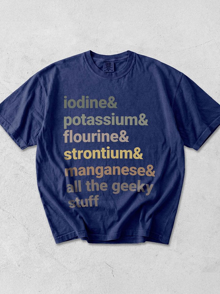 Reef Tank Trace Elements Shirt – Iodine, Potassium & Strontium Reef Aquarium Tee product image (1)