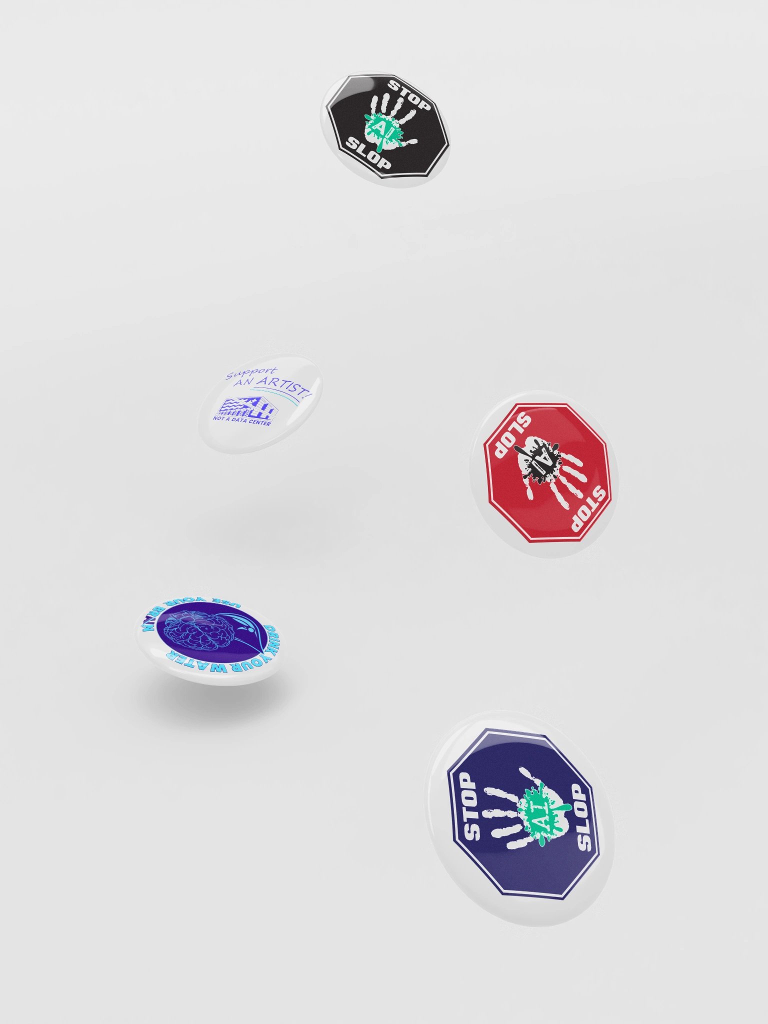 Anti-AI Pin Buttons product image (5)