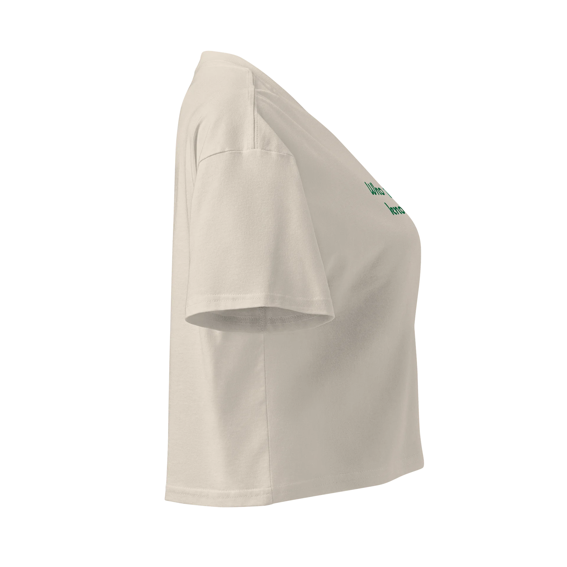 Who Feels it Knows it Embroidered Womens Crop T product image (7)