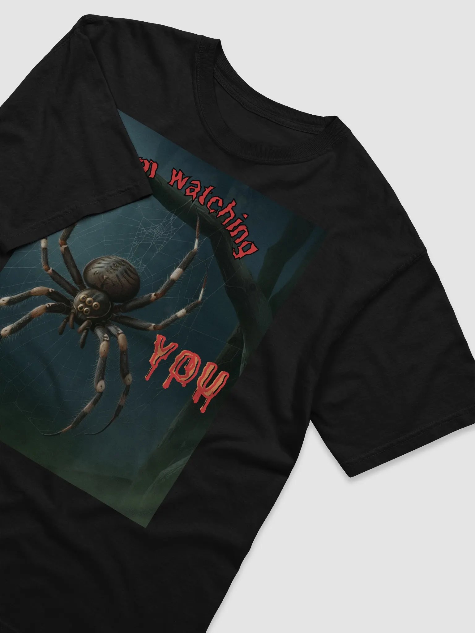 Spooky Watcher in the Web T-Shirt. product image (3)