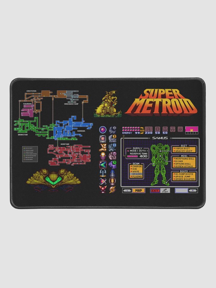 Map & Samus Desk Mat (12 x 18) product image (1)