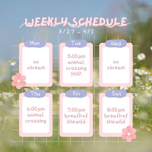 📣updates for this week! 📣 

I have added which games I will be streaming this week so you know what to expect! excited (and s...