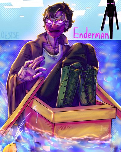 Drawing Minecraft Mobs as Humans in my Art Style #GE3T3E #minecraft #minecraftmob #mcart #minecraftart #art #fanart #enderman...
