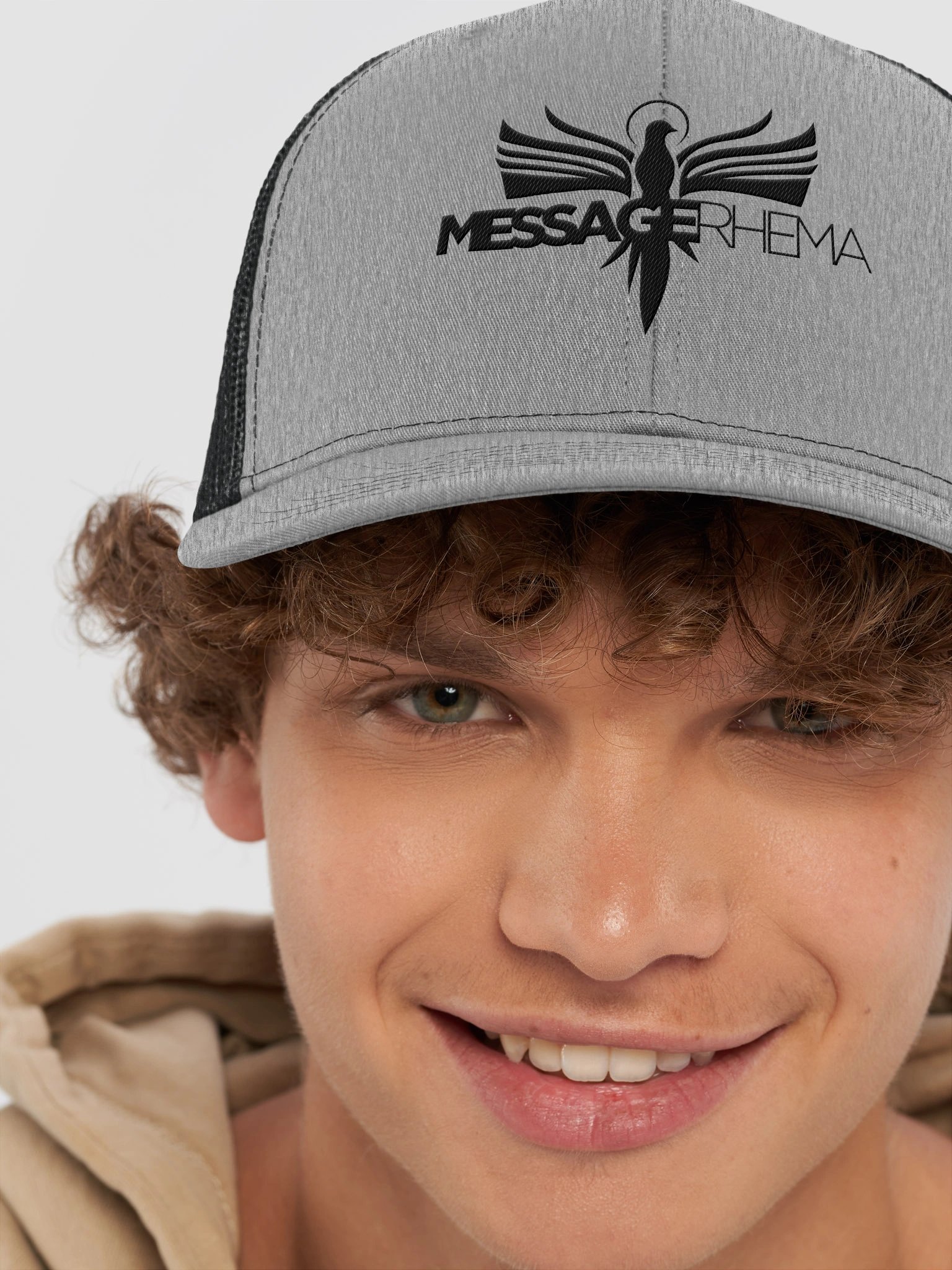 Message Rhema - Trucker Hat - GREY product image (8)