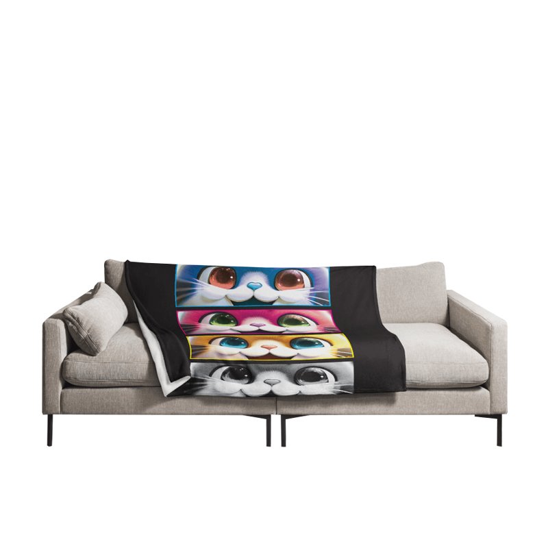 SparkleCat Eyes Throw Blanket product image (2)