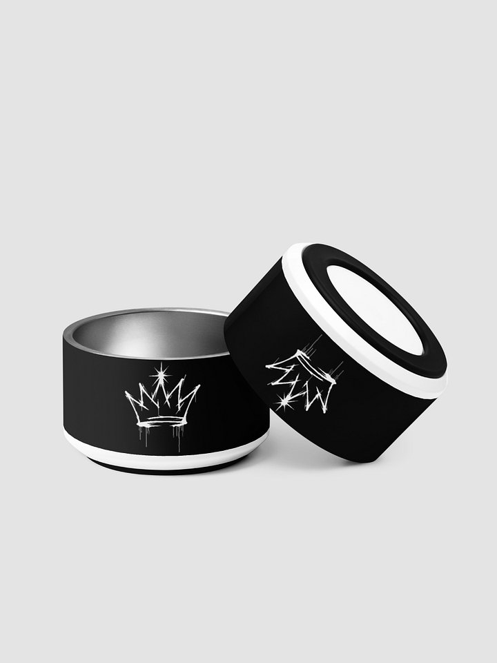 ONE KING Urban Crown Pet Bowl Black product image (1)