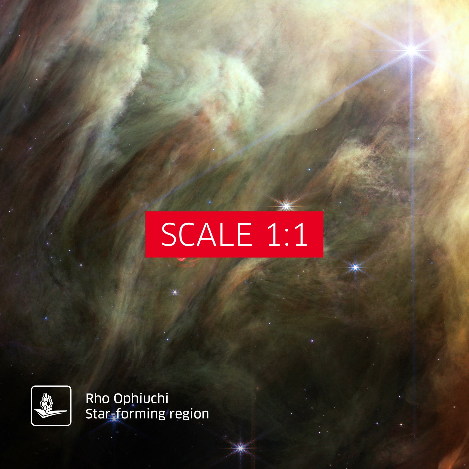 Rho Ophiuchi (James Webb/JWST), Star-forming region (James Webb/JWST) — space poster, science poster product image (6)