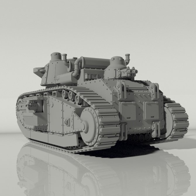 Grim Char 2C Heavy Tank STLs product image (8)