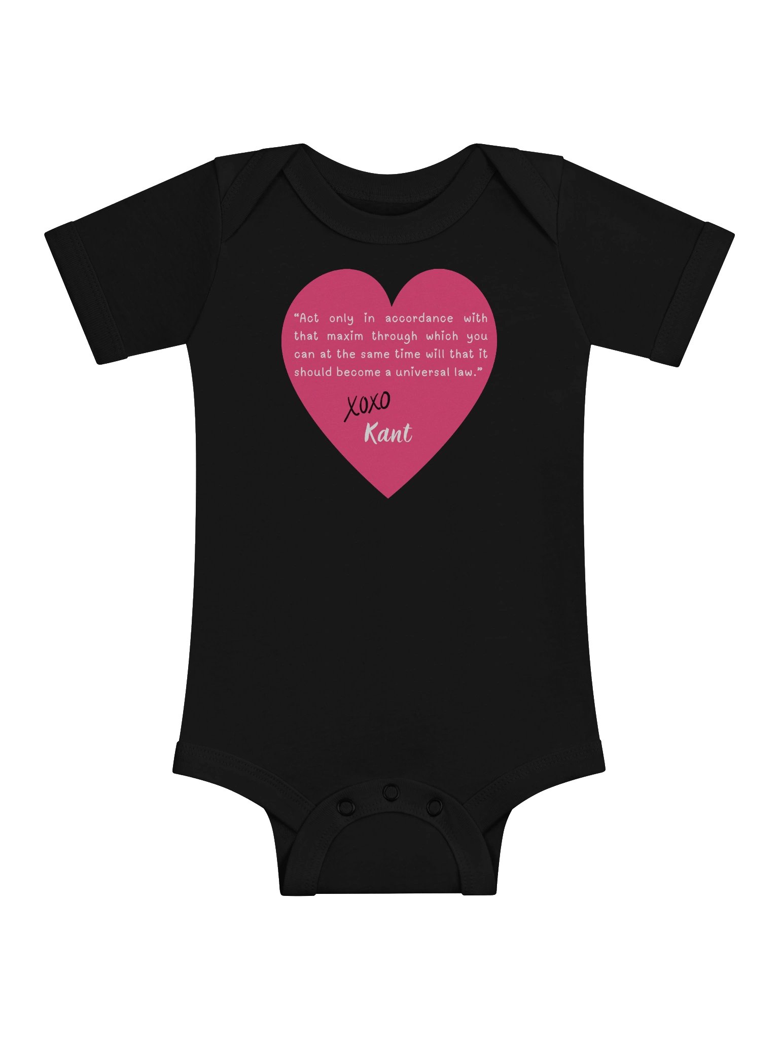 Kant's Categorical Imperative - Philosophy Baby Onesie in Black product image (1)
