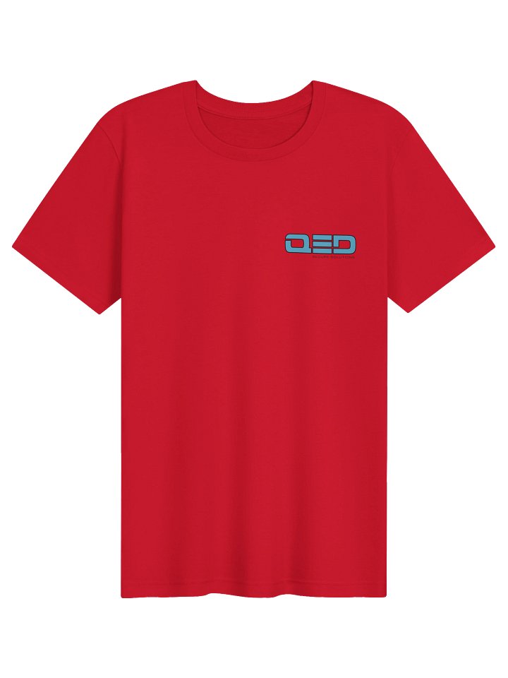 QED Red Shirt Small Logo Front w/ Large Skull Logo on Back product image (1)