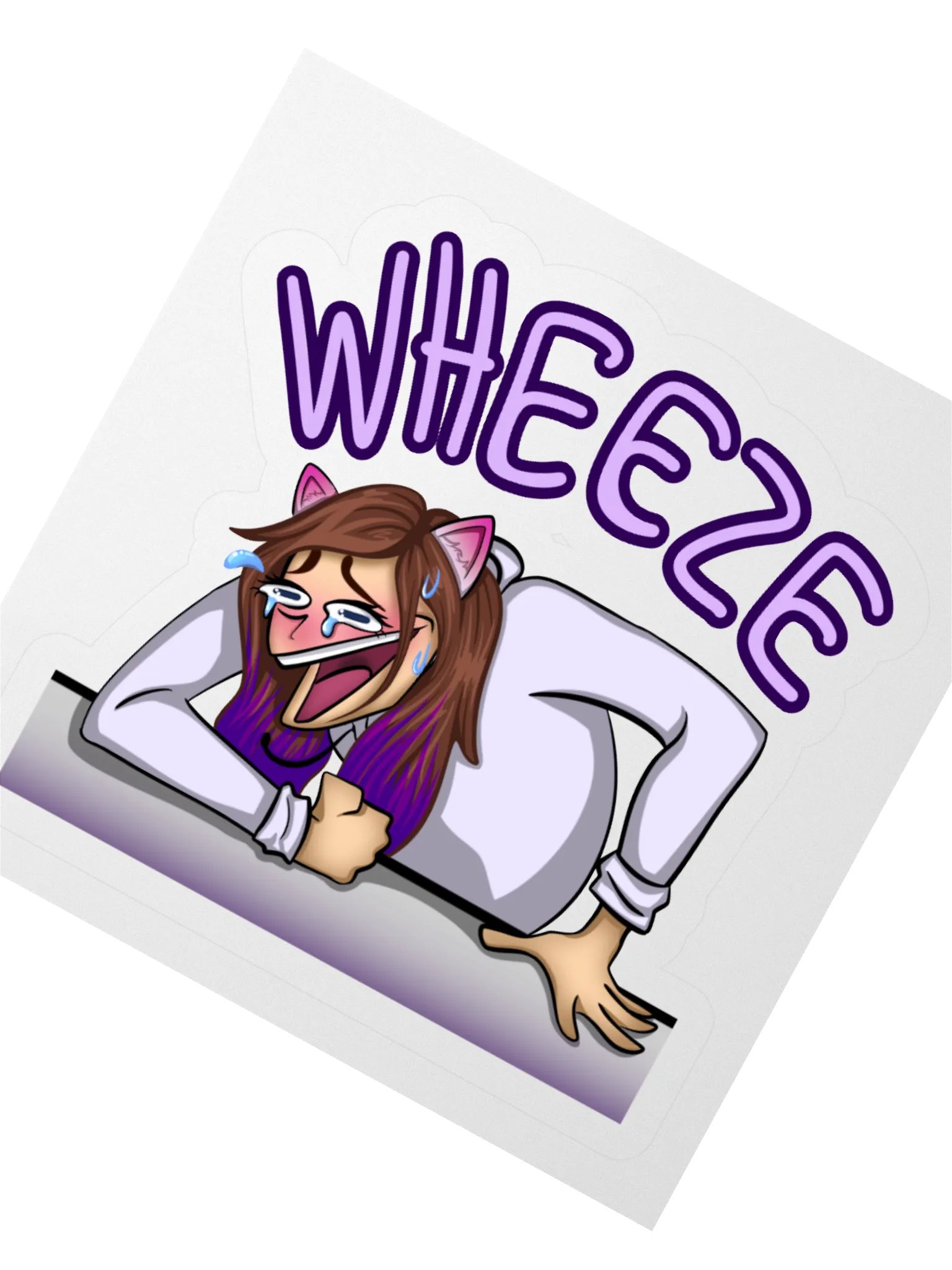 WHEEZE Laughing Wolfy Cut Stickers product image (4)