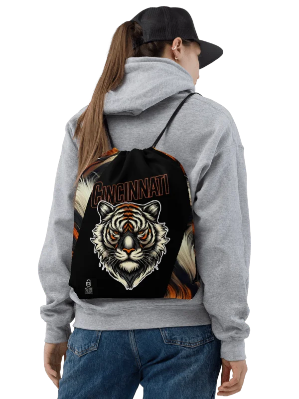 King Tiger Drawstring Backpack | Cincinnati | Football | Home Locker product image (2)