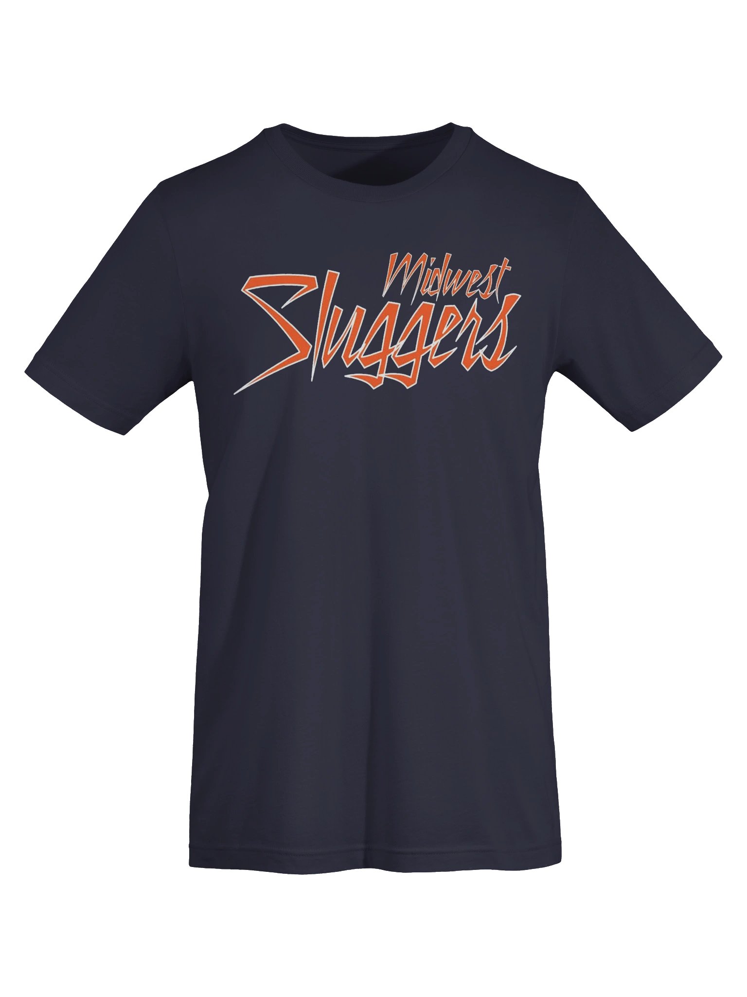 Midwest Sluggers Stacked Logo Navy Unisex Supersoft Tee product image (5)