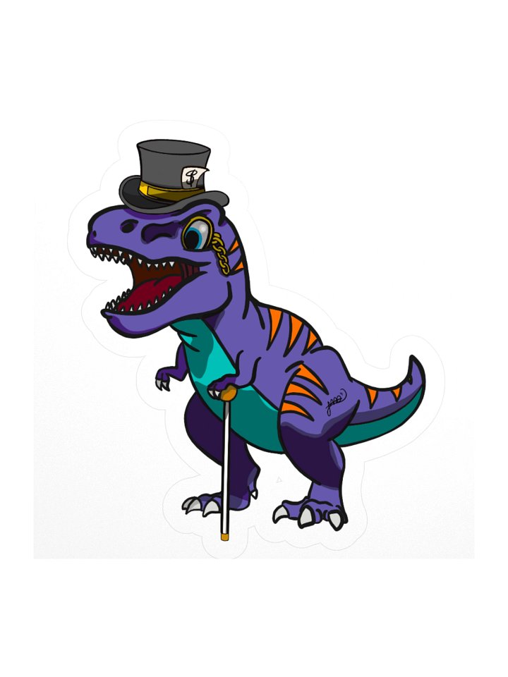Dapper Dino Vinyl Stickers product image (1)