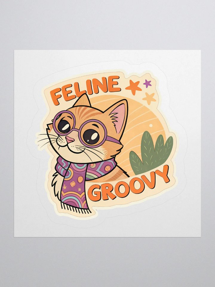 Feline Groovy Kiss Cut Sticker product image (1)
