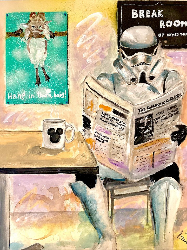 Stormtrooper Coffee Break – Star Wars Pop Art Print product image (1)