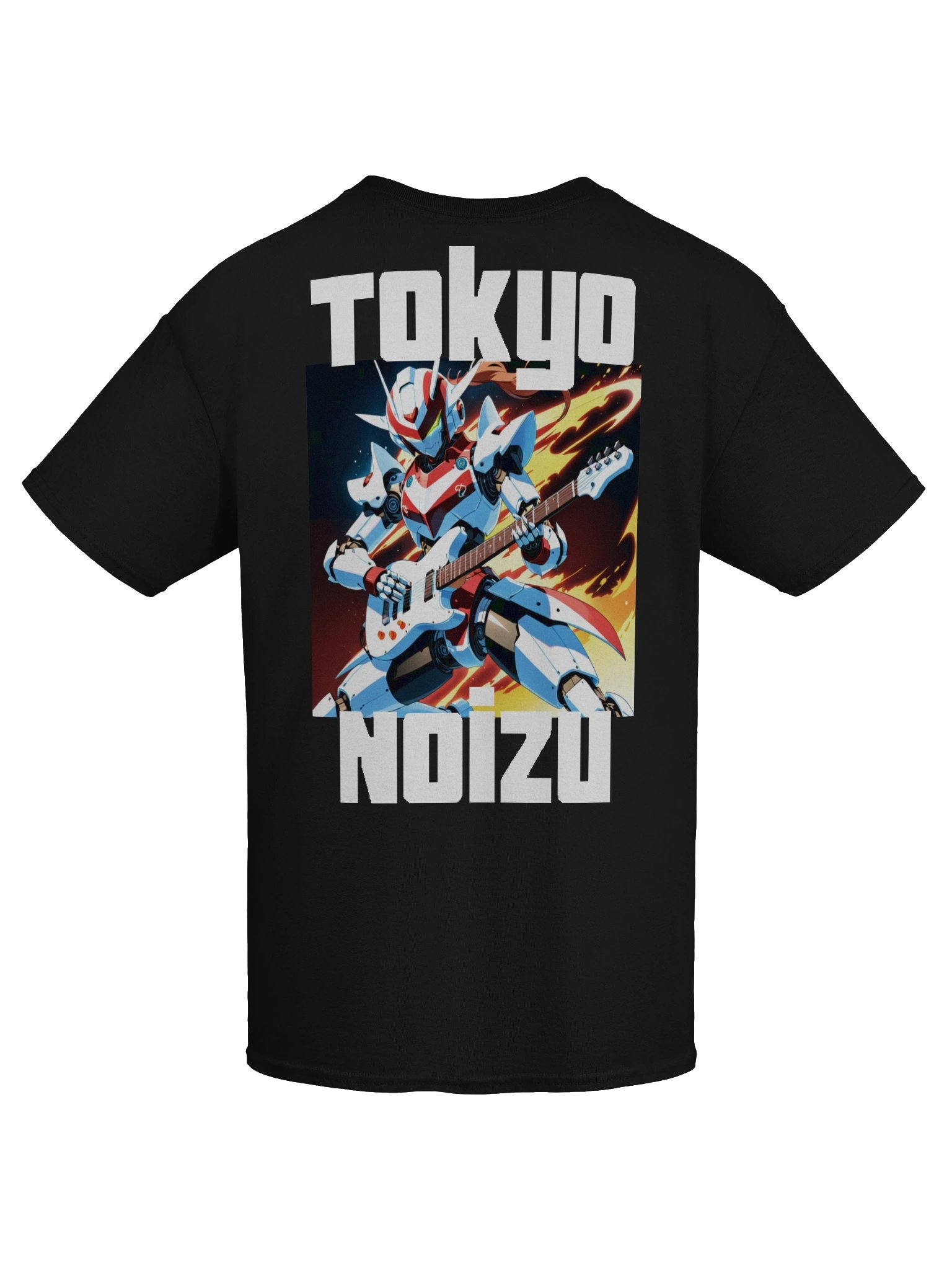 Battle Guitar Robot Graphic T-Shirt – Anime Rock & Japanese Streetwear product image (3)