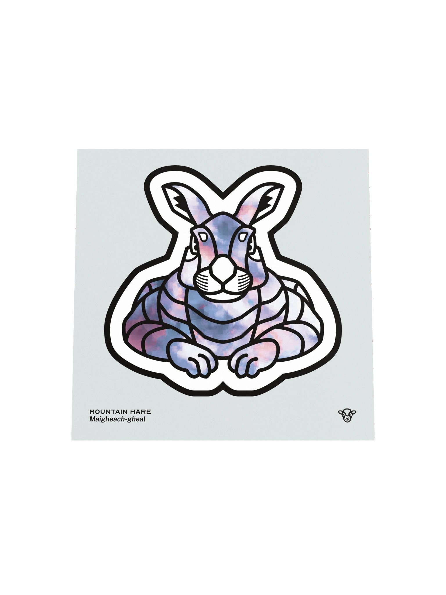 Mountain Hare Matte Square Print product image (4)
