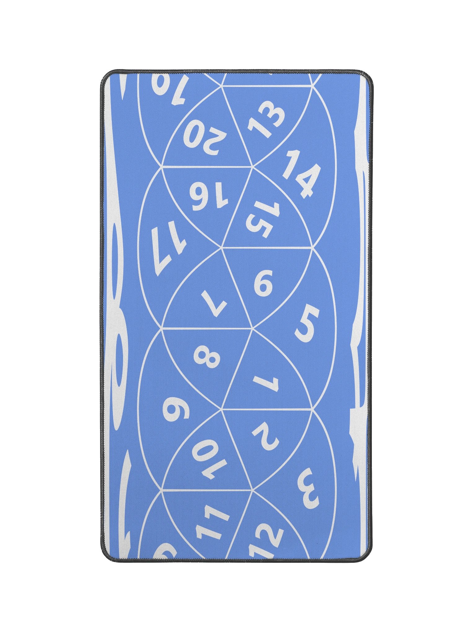 Desk mat - Map of 20 sided dice (Blue) product image (1)