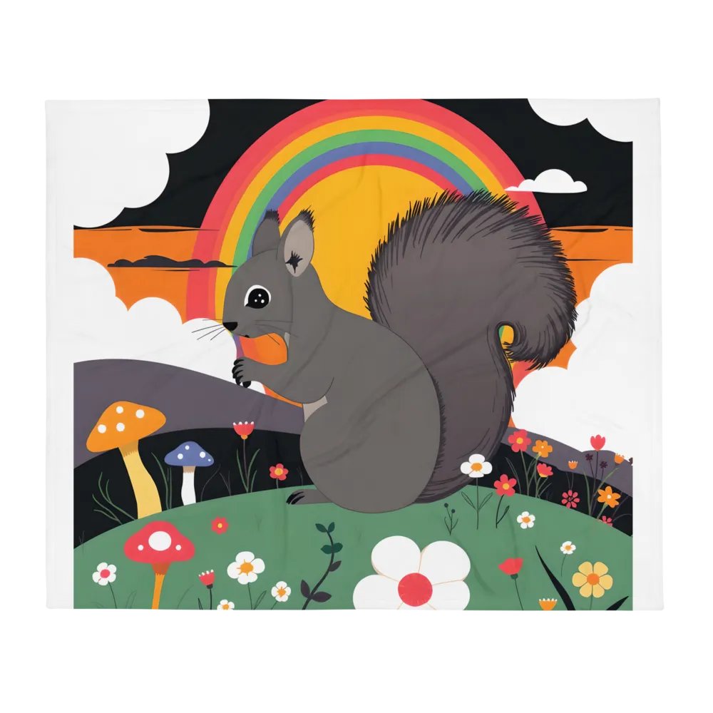 Rainbow Hill Squirrel Throw Blanket product image (1)