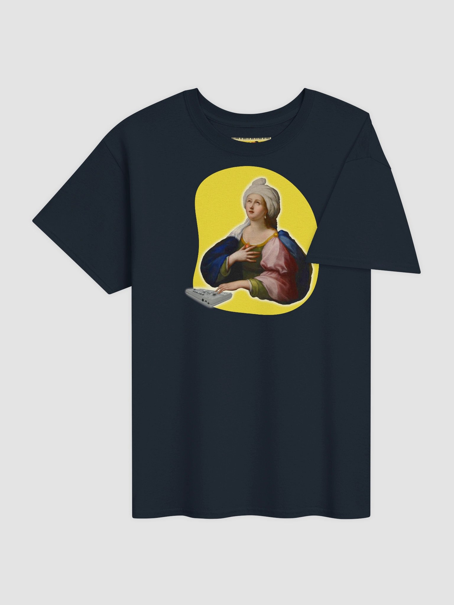 Santa Cecilia’s Acid Mass, by Frank Fonik, Techno EDM Unisex t-shirt product image (5)