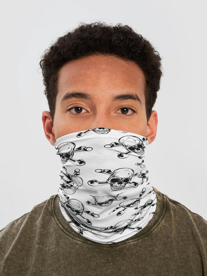Skull & Cross Bones - White - Neck Gaiter/Face Mask product image (2)