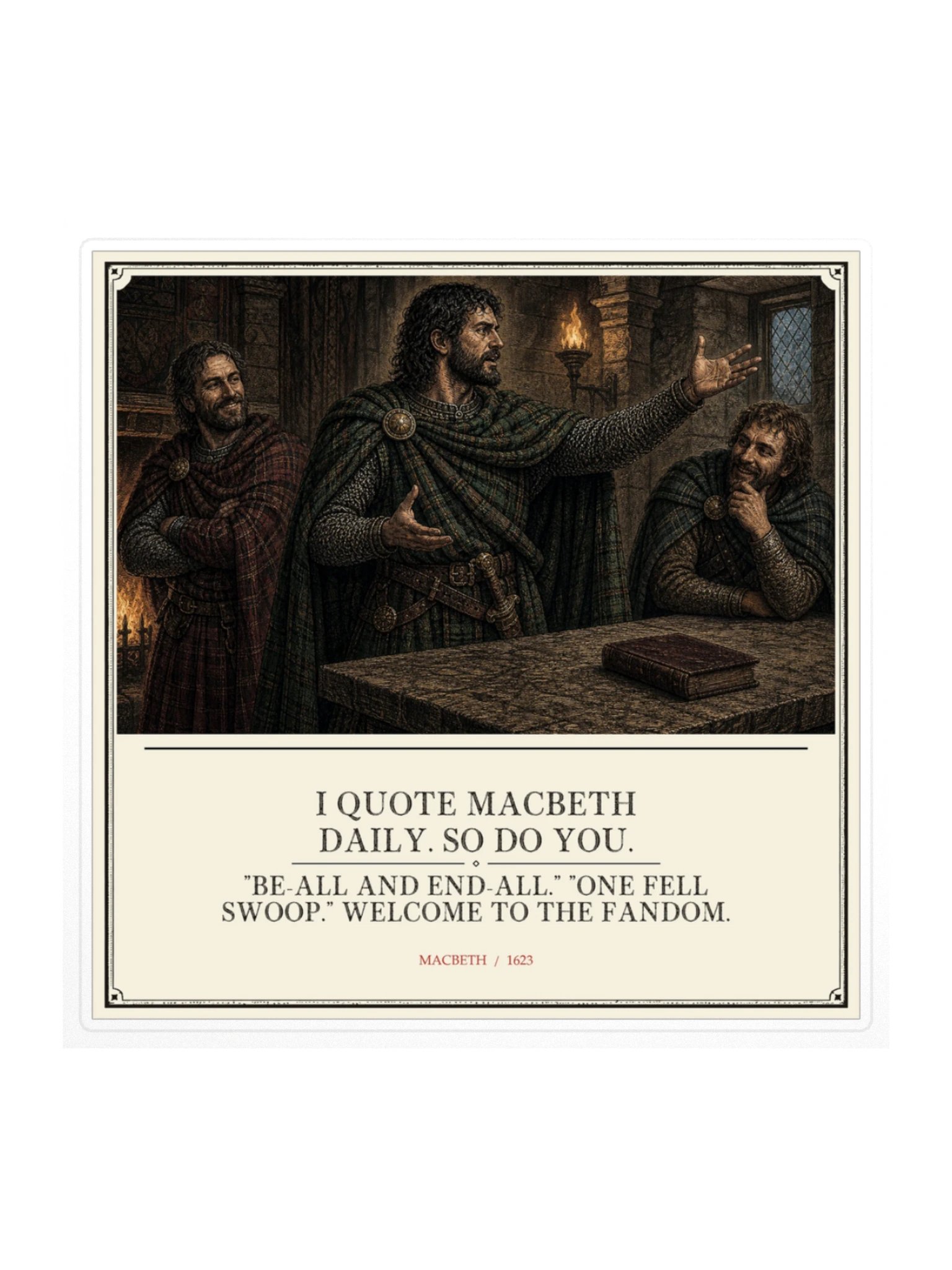 Quote Macbeth Daily -- Macbeth Sticker product image (1)
