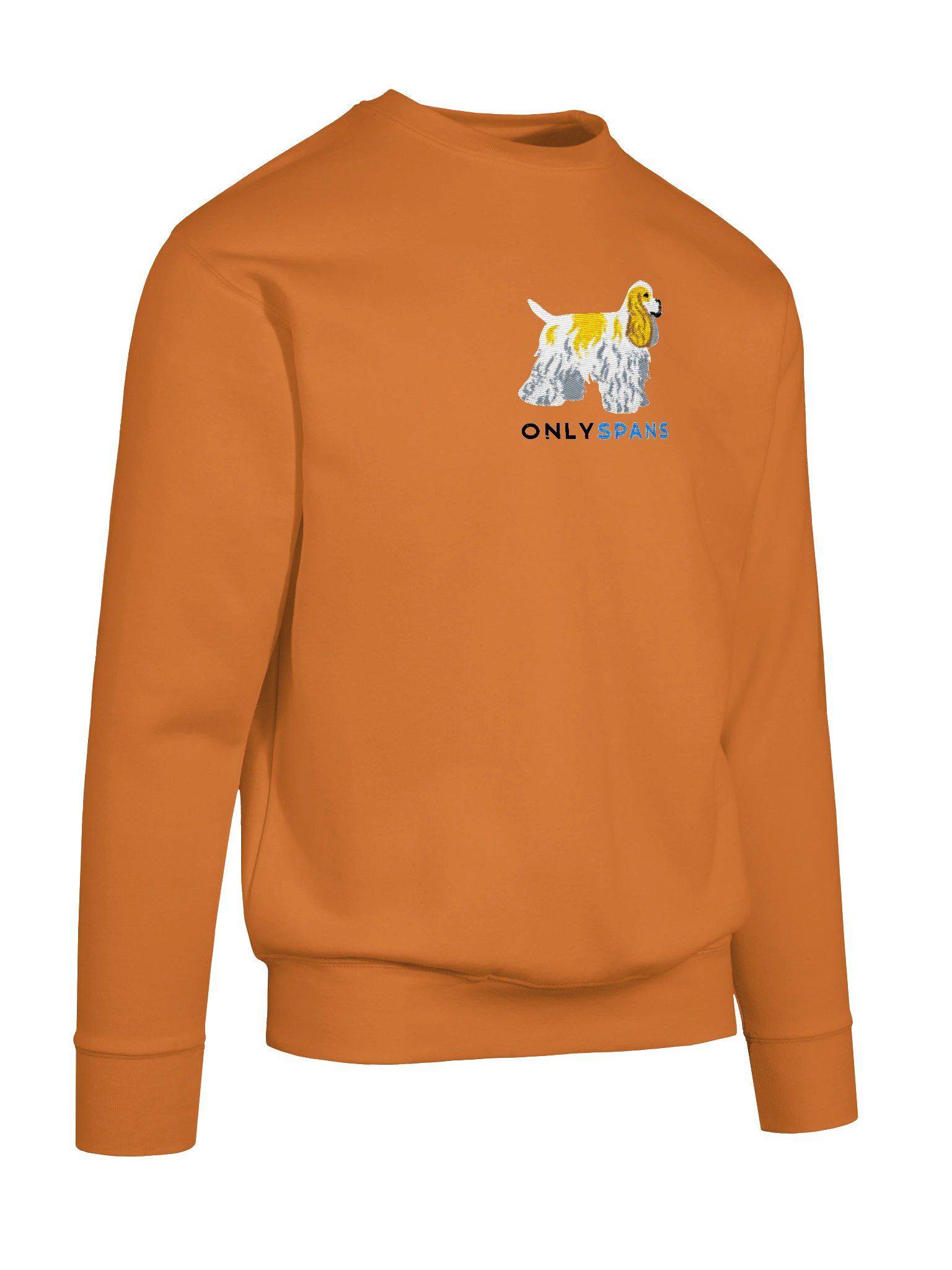 Only Spans Sweatshirt (Embroidered) of an American Cocker Spaniel(Lemon and White) product image (59)