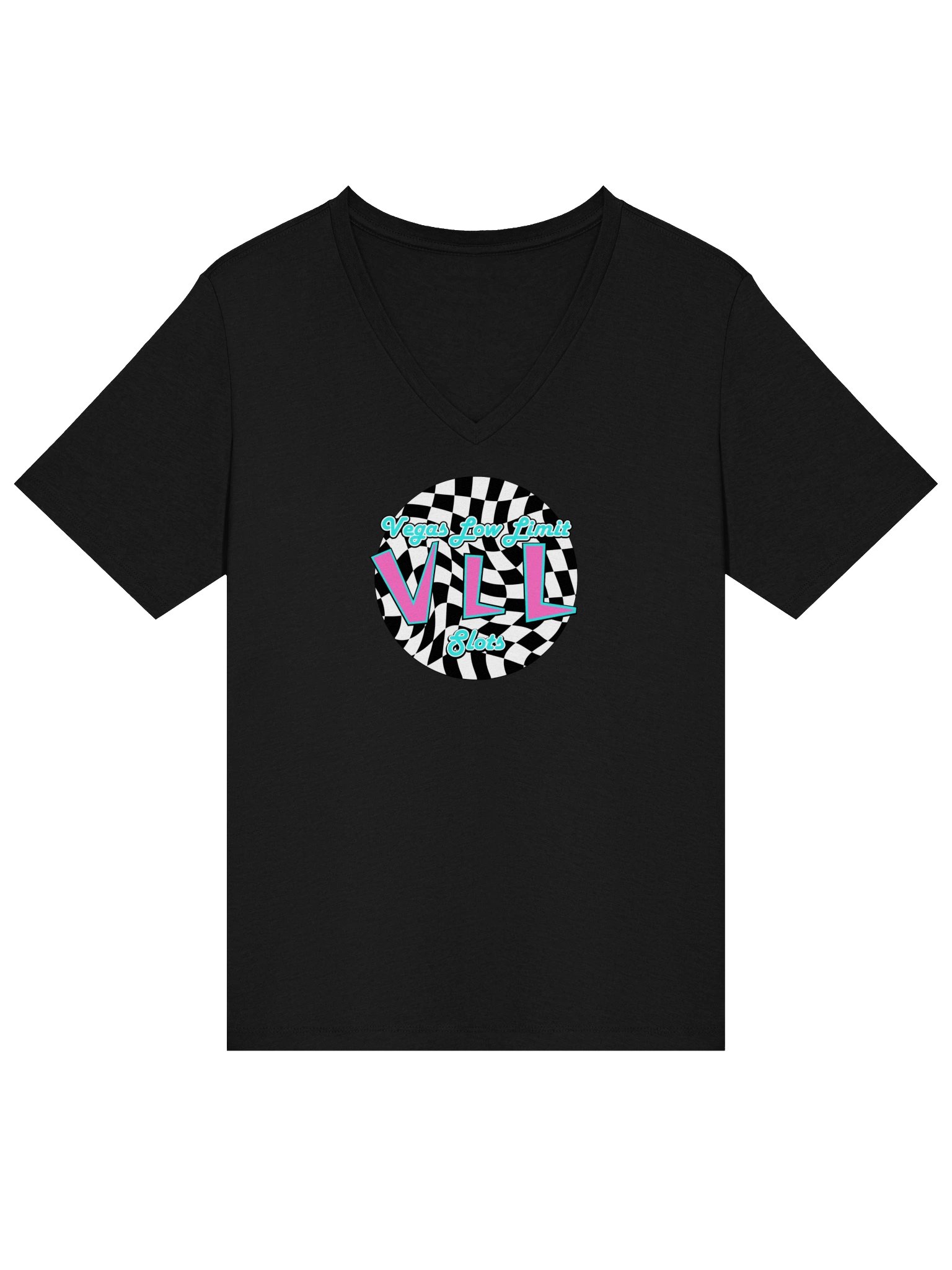 VLL Checkered Logo Ladies V-Neck product image (1)