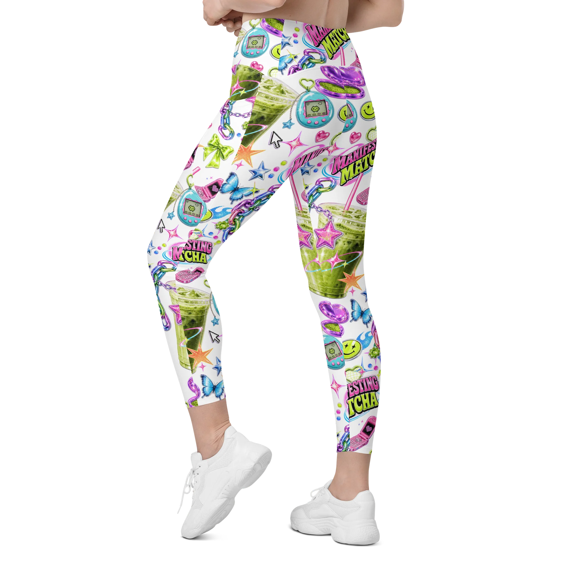 Manifesting Matcha Y2K Crossover Leggings product image (6)