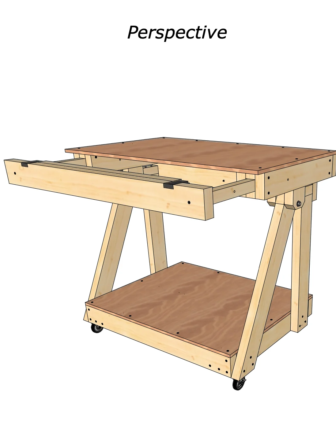 Mobile Workbench/Panel Cart Digital Plans product image (4)