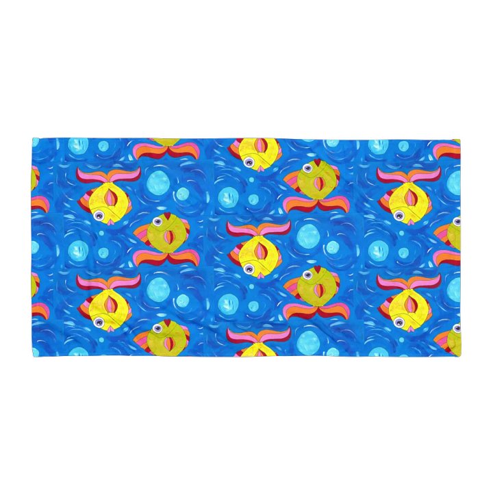 Fish style (art by Dina R.) acrylic painting picture - Towel product image (1)