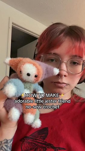 no-sew jester crochet pattern on my store milkeeco.com

stock of jester plushies to be released soonish, custom jester orders...